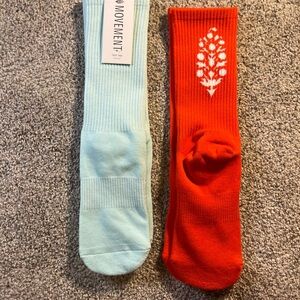 FP Movement by Free People Light Blue and Red Socks